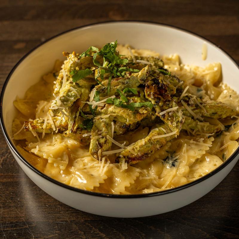 Cilantro Chicken with Pasta Alfredo photo