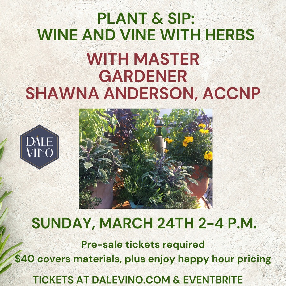 Plant and Sip: Wine and Vine with Herbs event photo