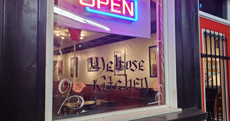 Front Window with Open Sign