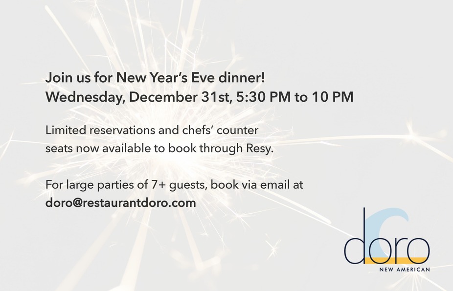 Doro's 2025 NYE Dinner event photo