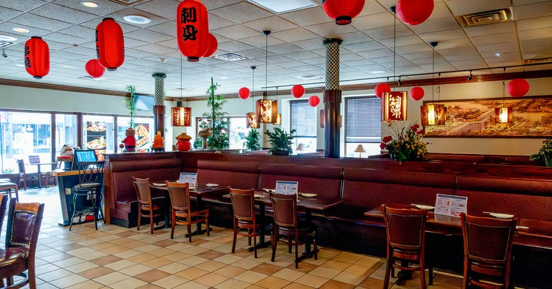 Interior of a traditional Asian-style restaurant