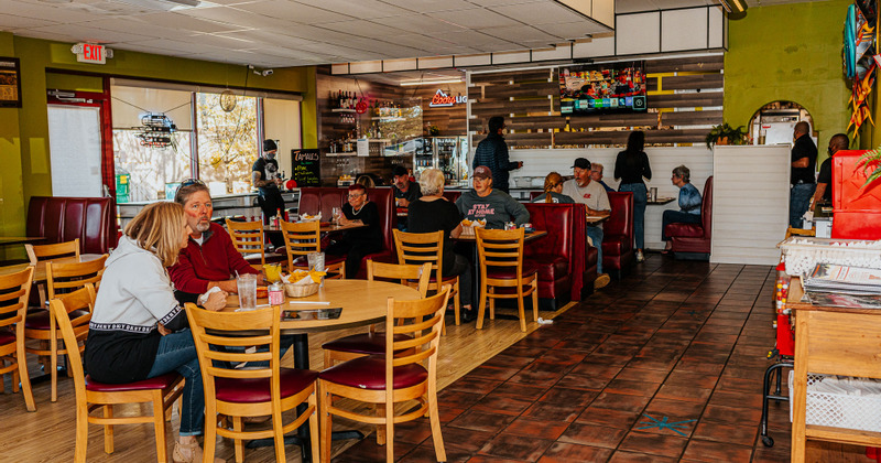 Guests enjoying their food