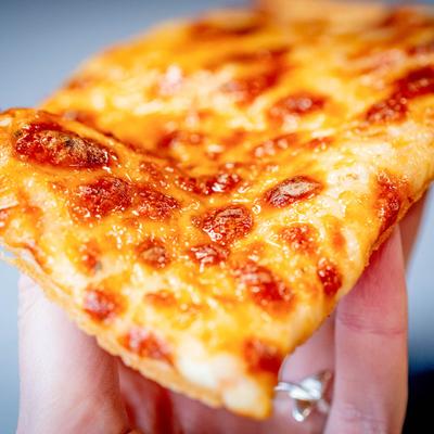 Sicilian style square pizza.