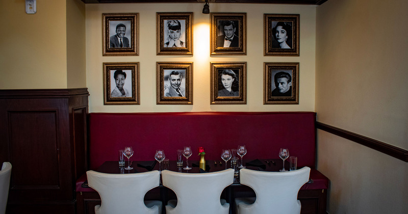 Interior, wall pictures in the back