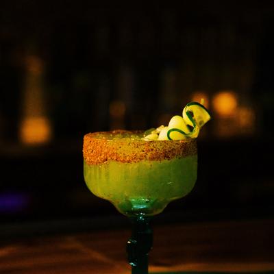 A cocktail served
