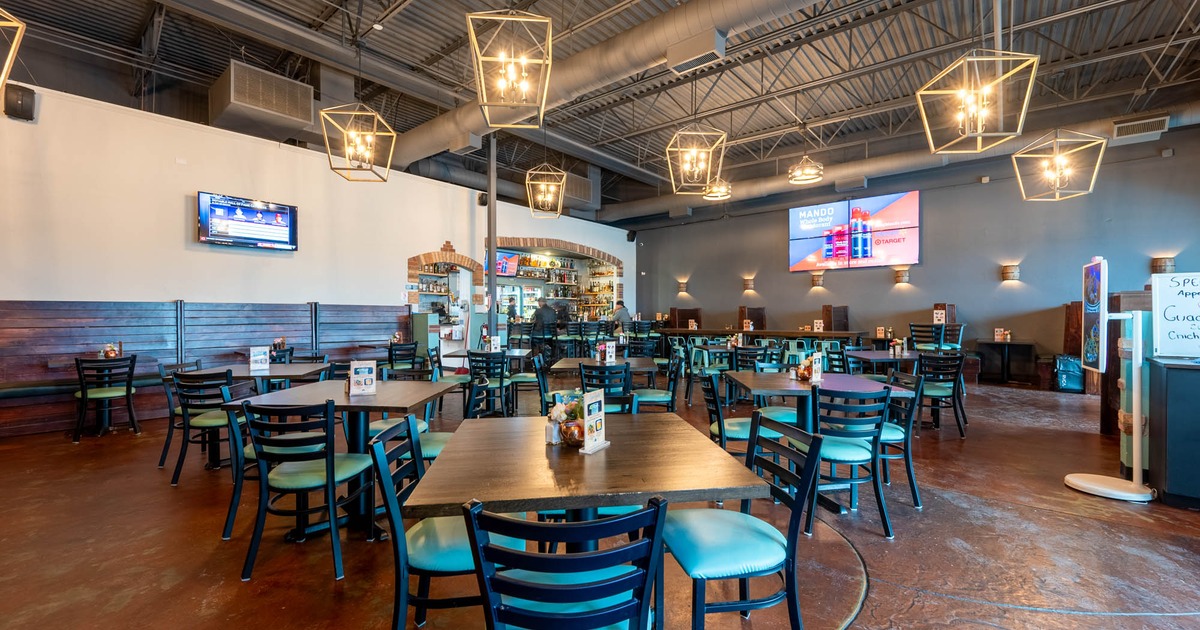 Interior, a wide view of a seating area