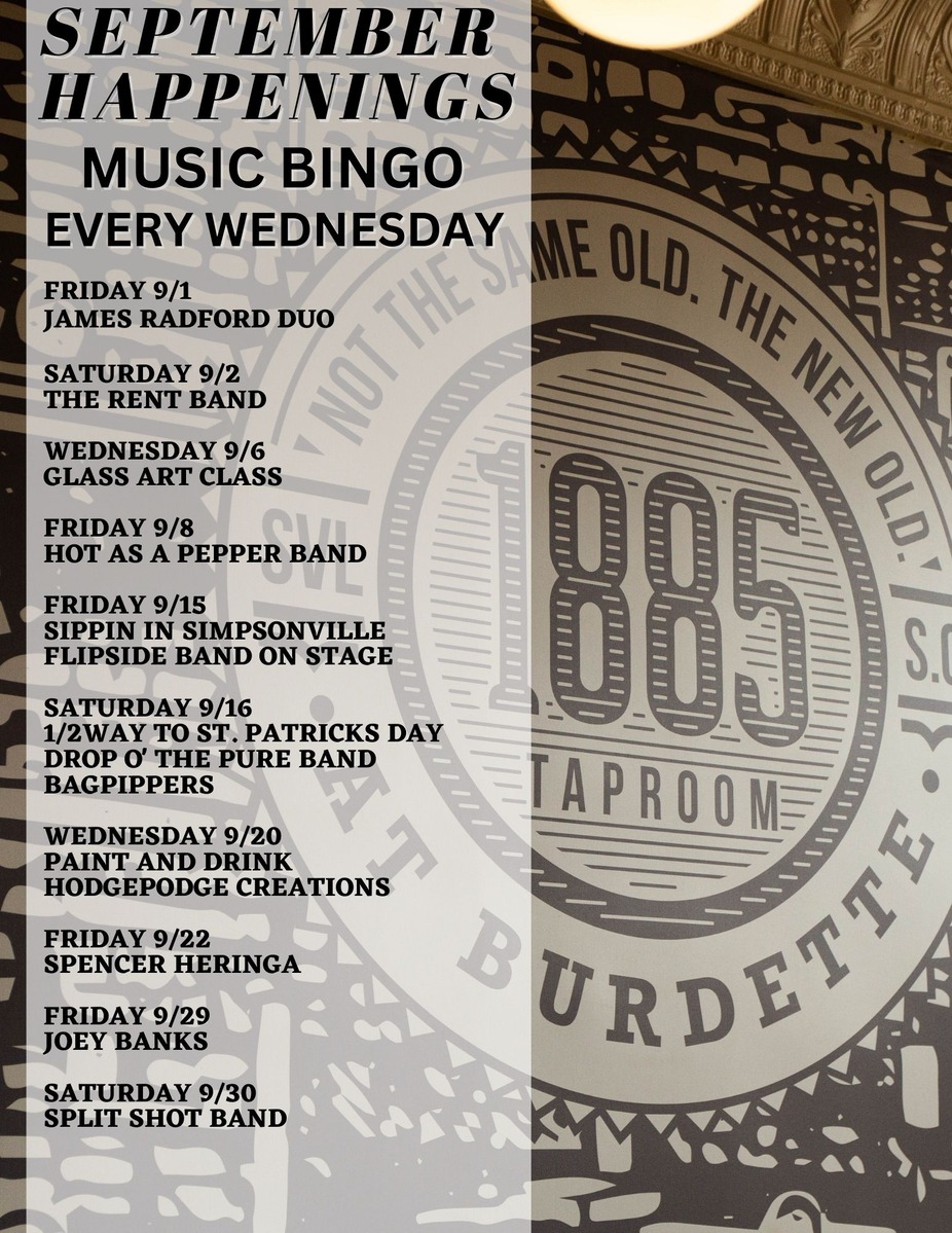 1885 Taproom - events