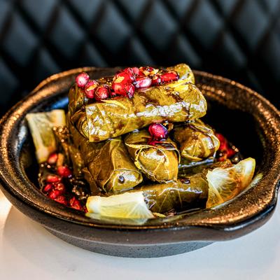 Stuffed grape leaves.