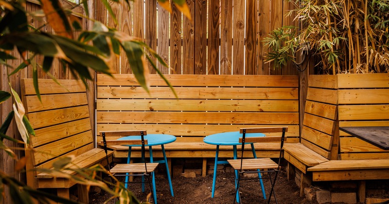 Exterior, seating in the patio