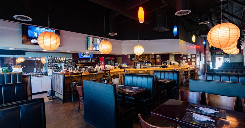 Interior, wide view, dining area