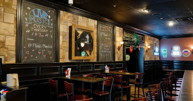 Interior, dining area with tables and chairs