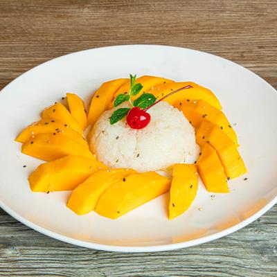 Mango sticky rice.
