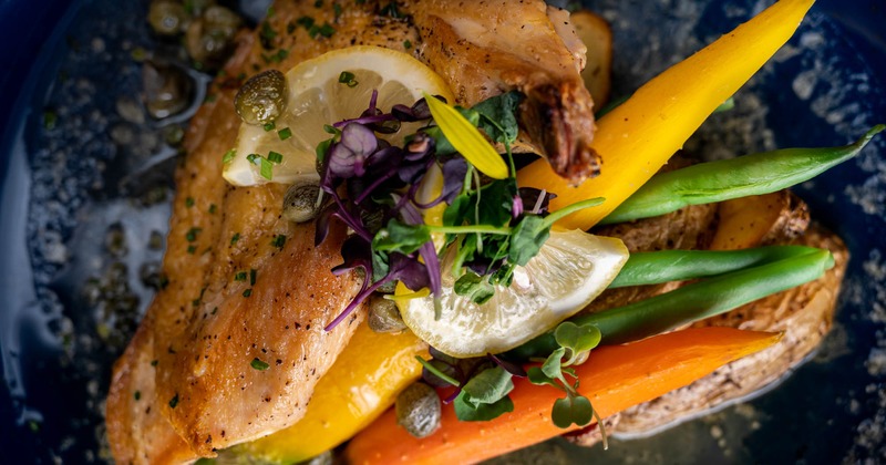 Interior, upstairs dining area
