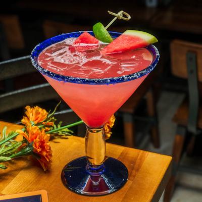 A served Blueberry Margarita.