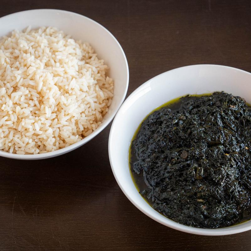 menu item 7 of 11, Potato Greens and Rice