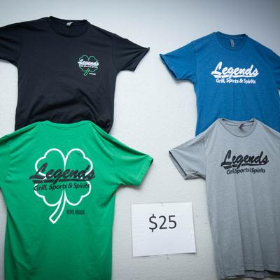 Merchandise t-shirts.