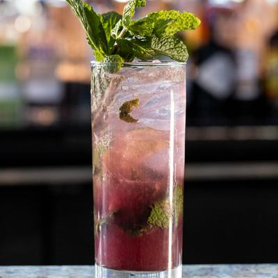 Blueberry Mojito with mint.