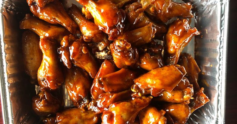 BBQ wings closeup