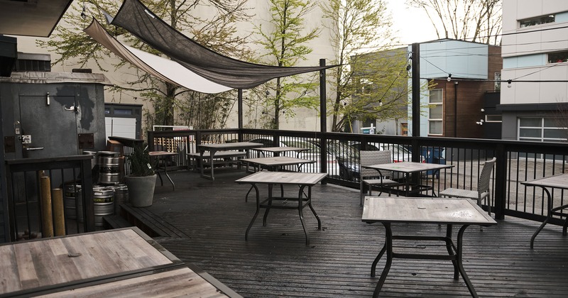 Exterior, patio tables and seats