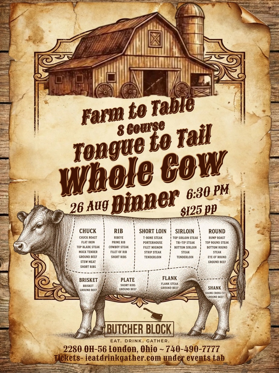 Farm-to-Table Whole Cow Dinner event photo