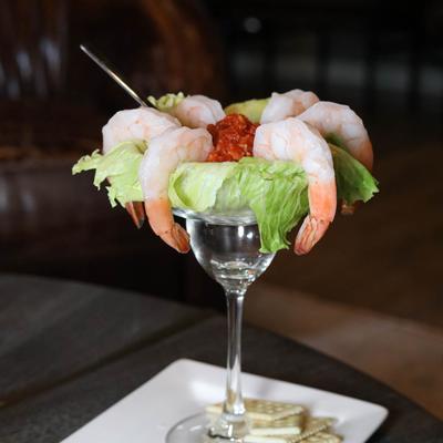 Shrimp cocktail, with lettuce and Ranch House dressing