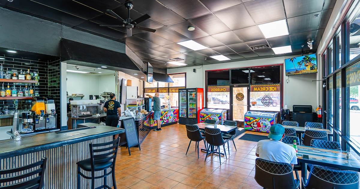 Interior of cozy dining area