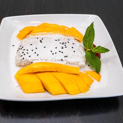 Mango sticky rice.