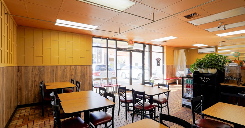 Diner area. tables and chairs