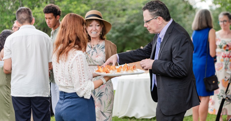 Interior, guest tables and chairs