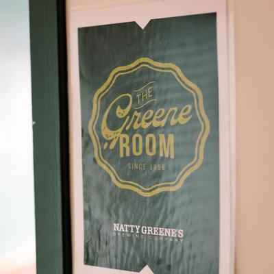 The Greene Room sign at Natty Greene’s Brewing Company.
