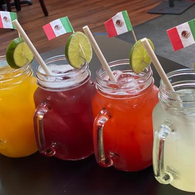 Our delicious House Margaritas are now available To Go in these reusable glass mugs!