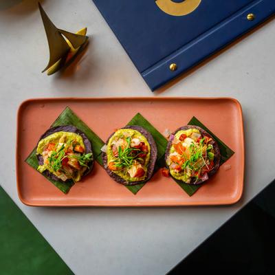 Served food on the plate.