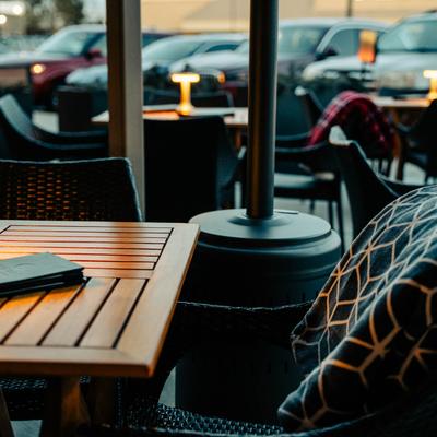 Outdoor seating area.