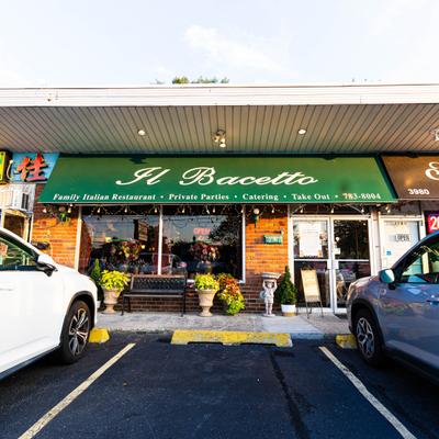 Restaurant parking lot.