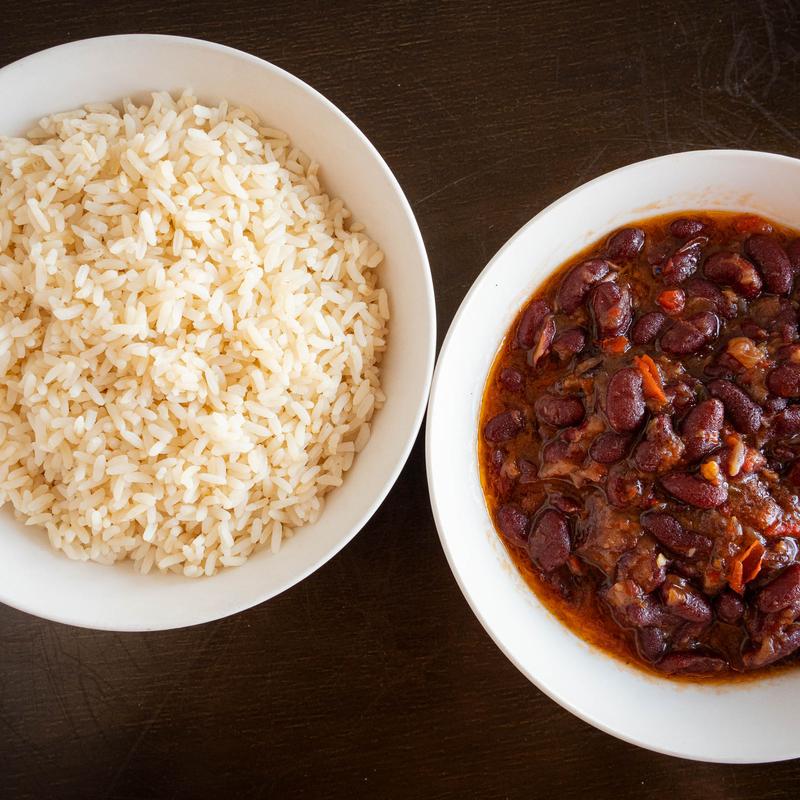 menu item 10 of 11, Kidney Beans with Beef, Chicken or Smoked Turkey