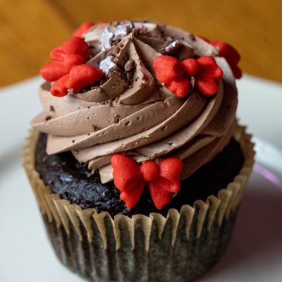 Soy choclate cupcake.