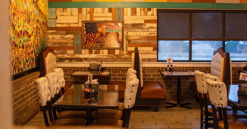 Interior, tables by the window