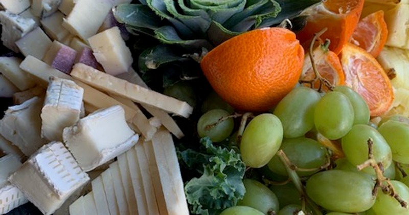 Fruit and cheese board