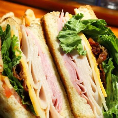 Club sandwich, close up.