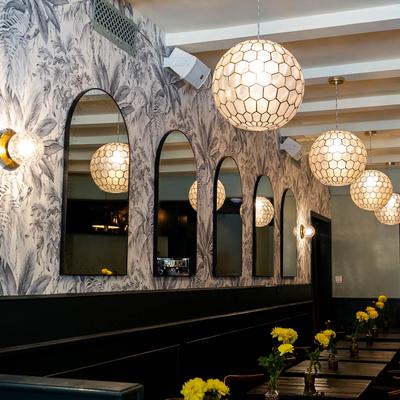 The restaurant's interior.