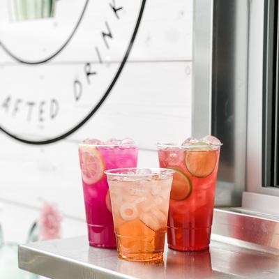 A slection of handcrafted lemonades.