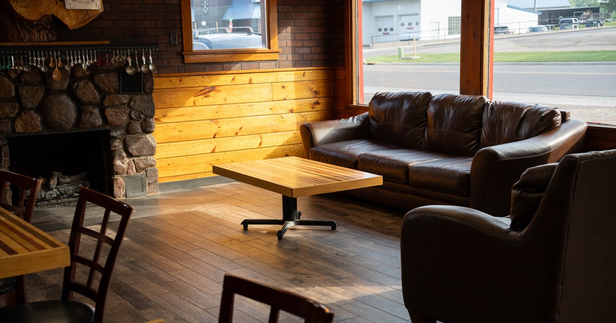 Seating around the fireplace