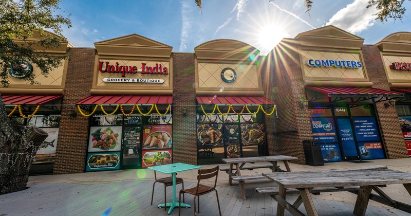 Exterior, front view to restaurant