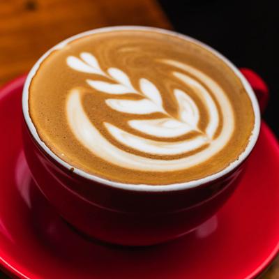 A served latte.