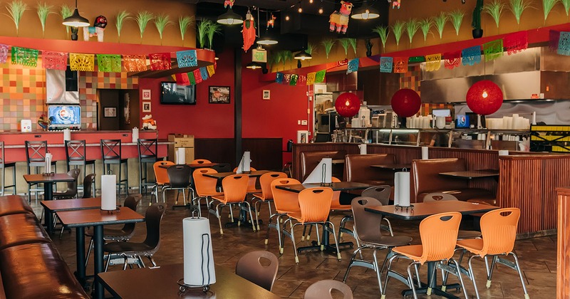 Interior, dining area and bar