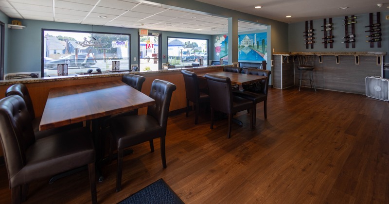 Interior, chairs and tables