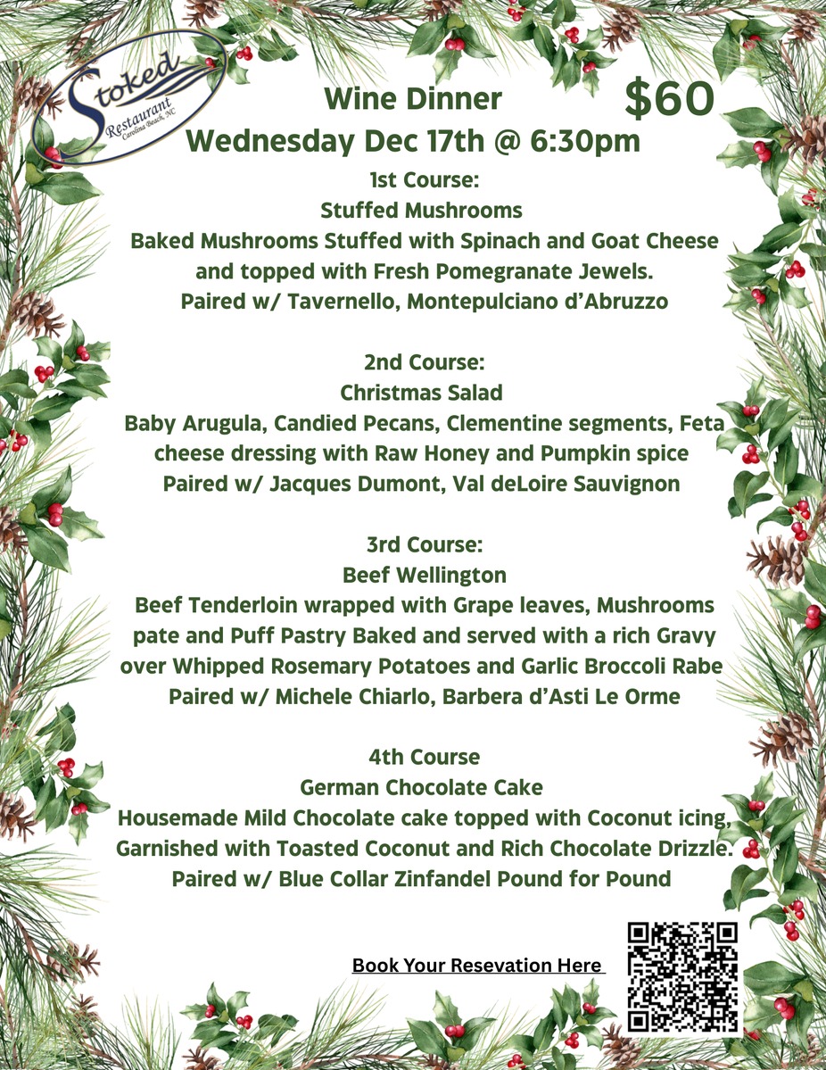 Wine Dinner December 17th event photo