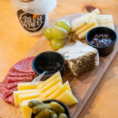 Meat and cheese board.
