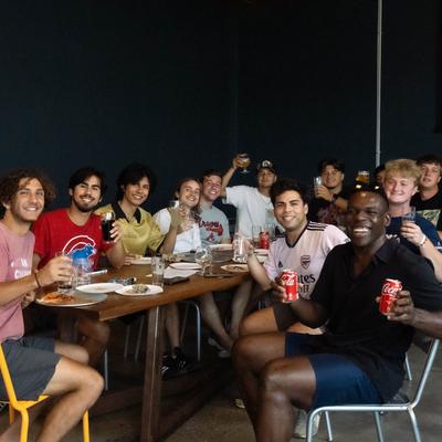 Crowded seating area.