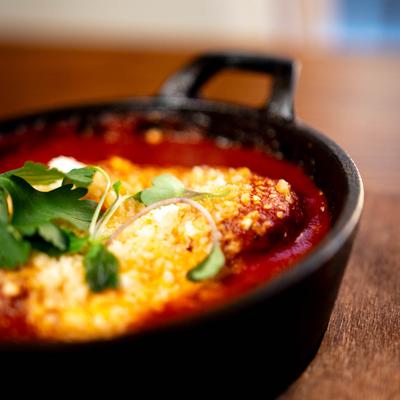 Meatballs in tomato sauce.